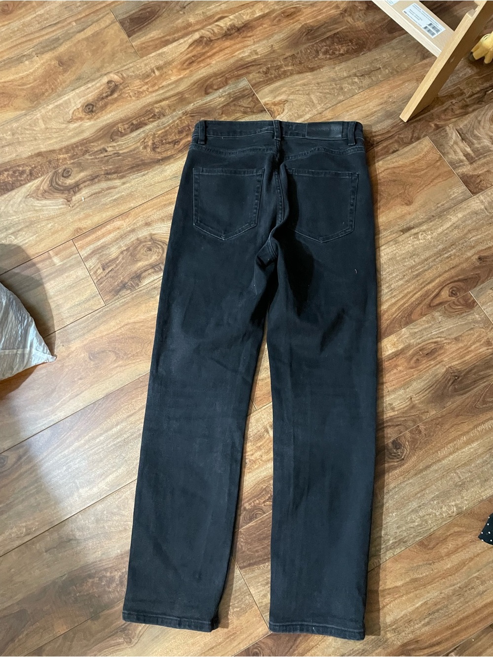 The Kooples Black Straight Jeans with Clean Back Pockets